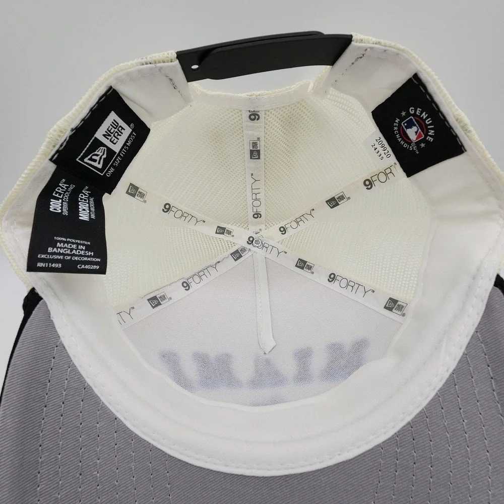 New Era Miami Marlins Hat‎ Arch Glitz 9Forty MLB Snapback Mesh Back Rope Cap NEW